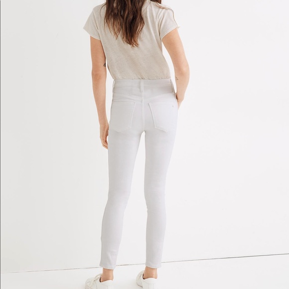 Madewell white 10” high-rise skinny crop jeans - Picture 2 of 7